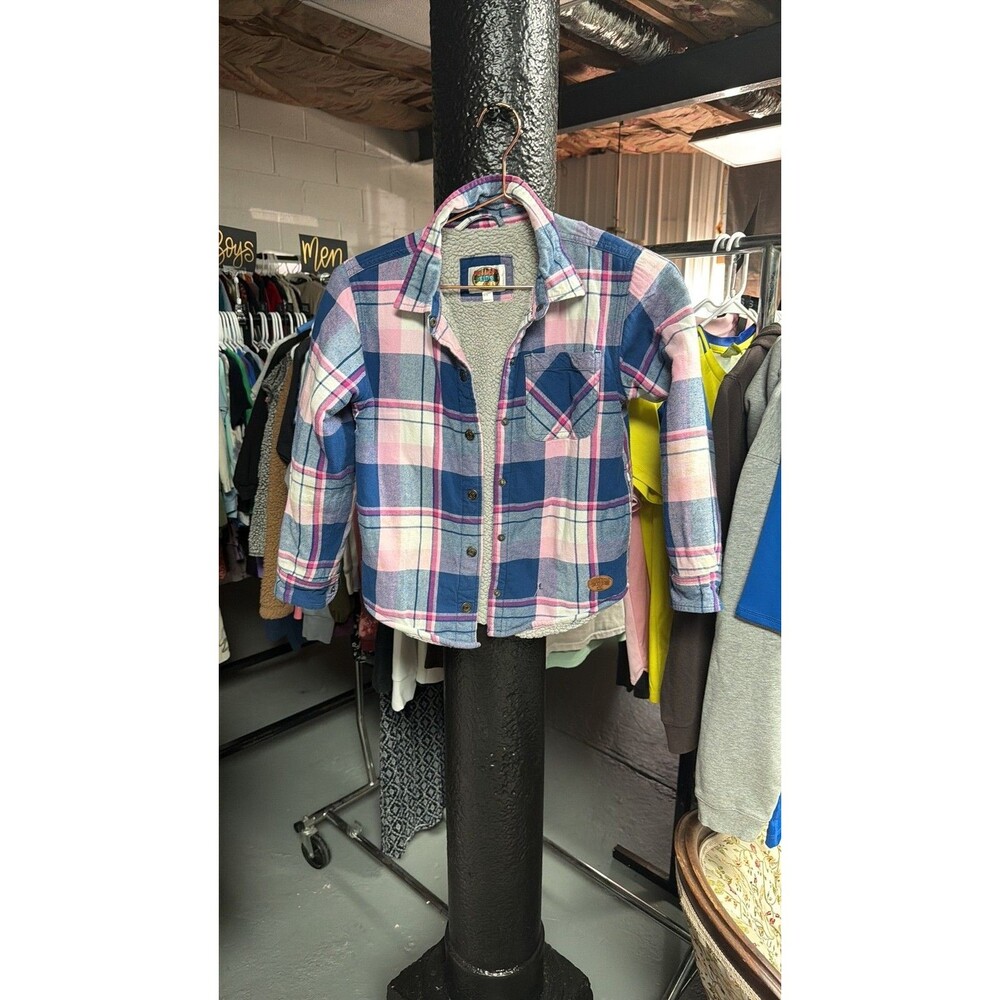 Outdoor Kids Sherpa Lined Flannel Shirt Jacket